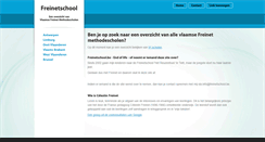 Desktop Screenshot of freinetschool.be